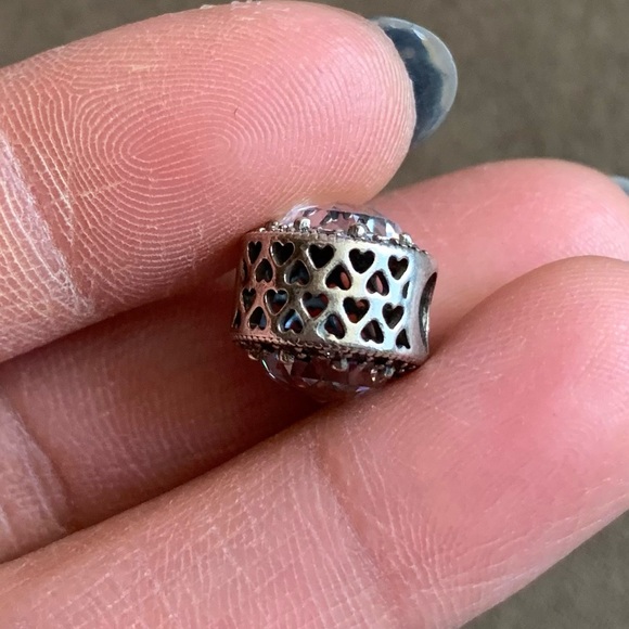 Retired Pandora Multi-Color Radiant Hearts Charm, Multi-Colored Cubic Zirconia - Picture 7 of 10